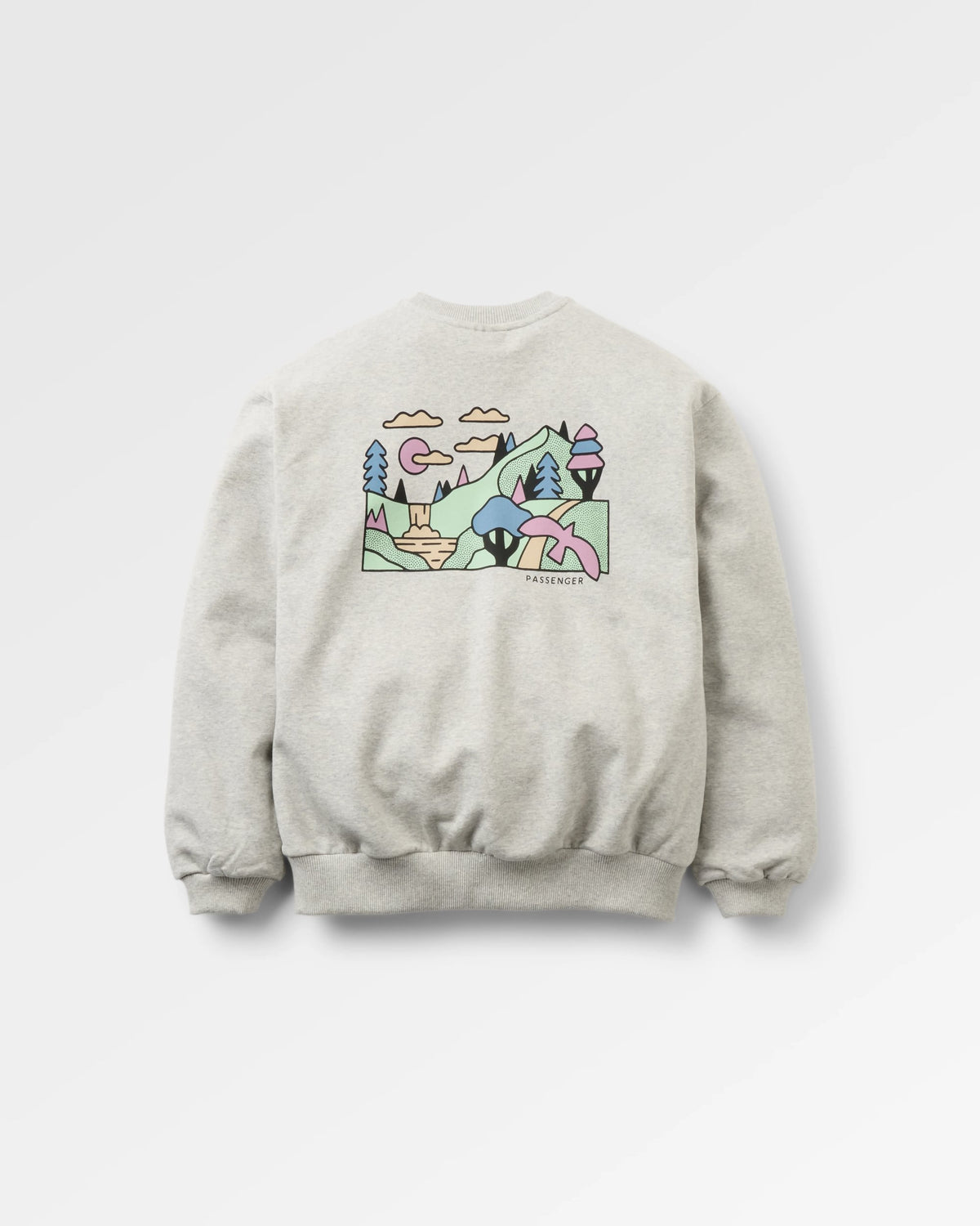 Slower Rhythms Women's Cotton Sweatshirt - Grey Marl - Flatlay