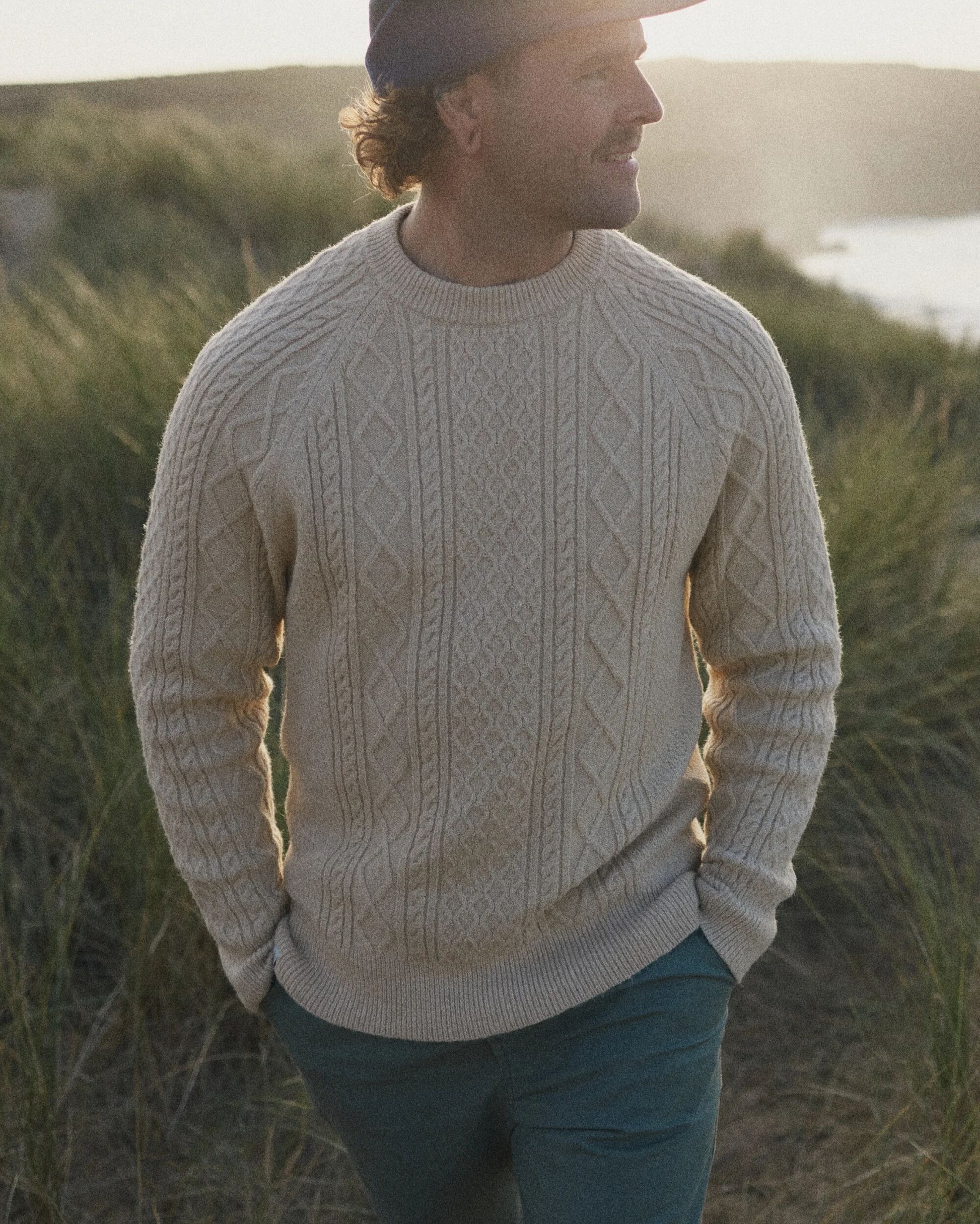 Sandbar Cable Knitted Jumper - Stone