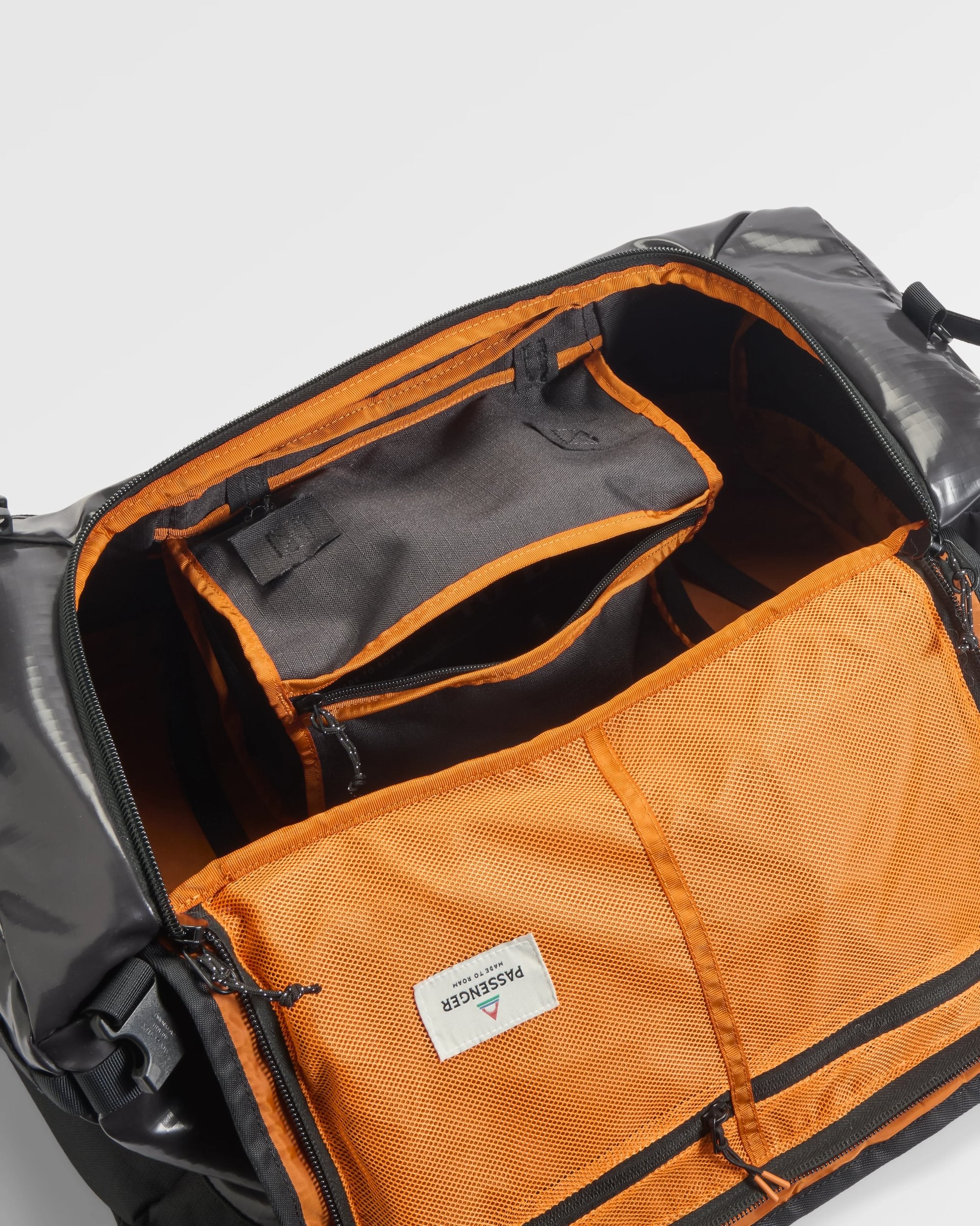 Roamer Recycled 40L Duffel Bag - Phantom Black - Flatlay