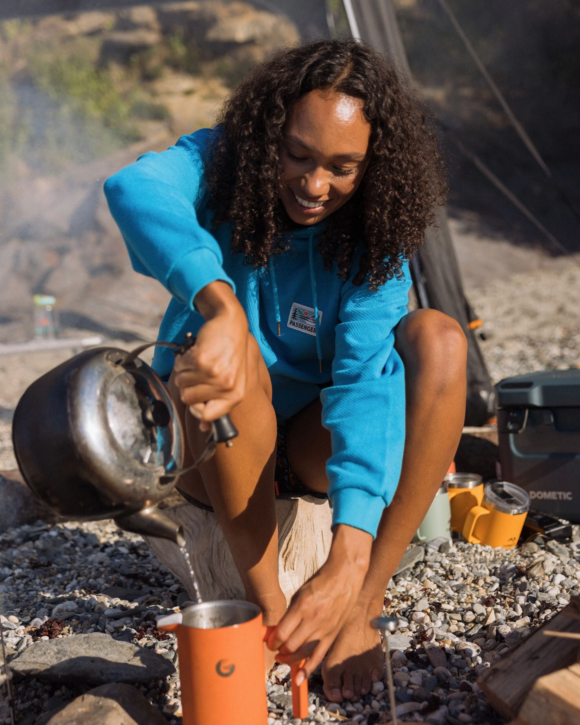 Sneak Organic Cotton Hoodie - Bluejay - Lifestyle