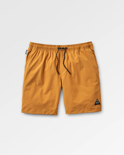 Drifter Beach Linerless Short - Spruce Yellow - Flatlay