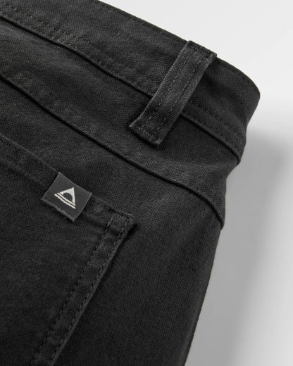 Vantage Cotton Canvas Trouser - Black - Flatlay