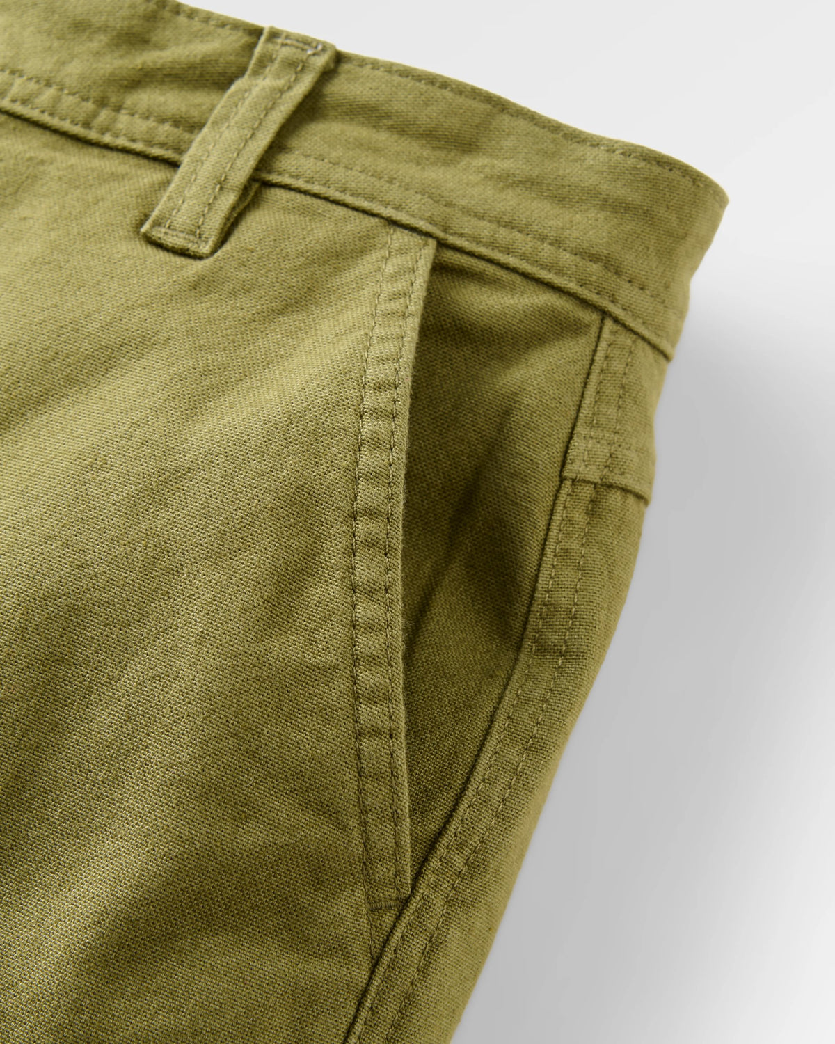 Vantage Lined Cotton Canvas Trouser - Khaki - Flatlay