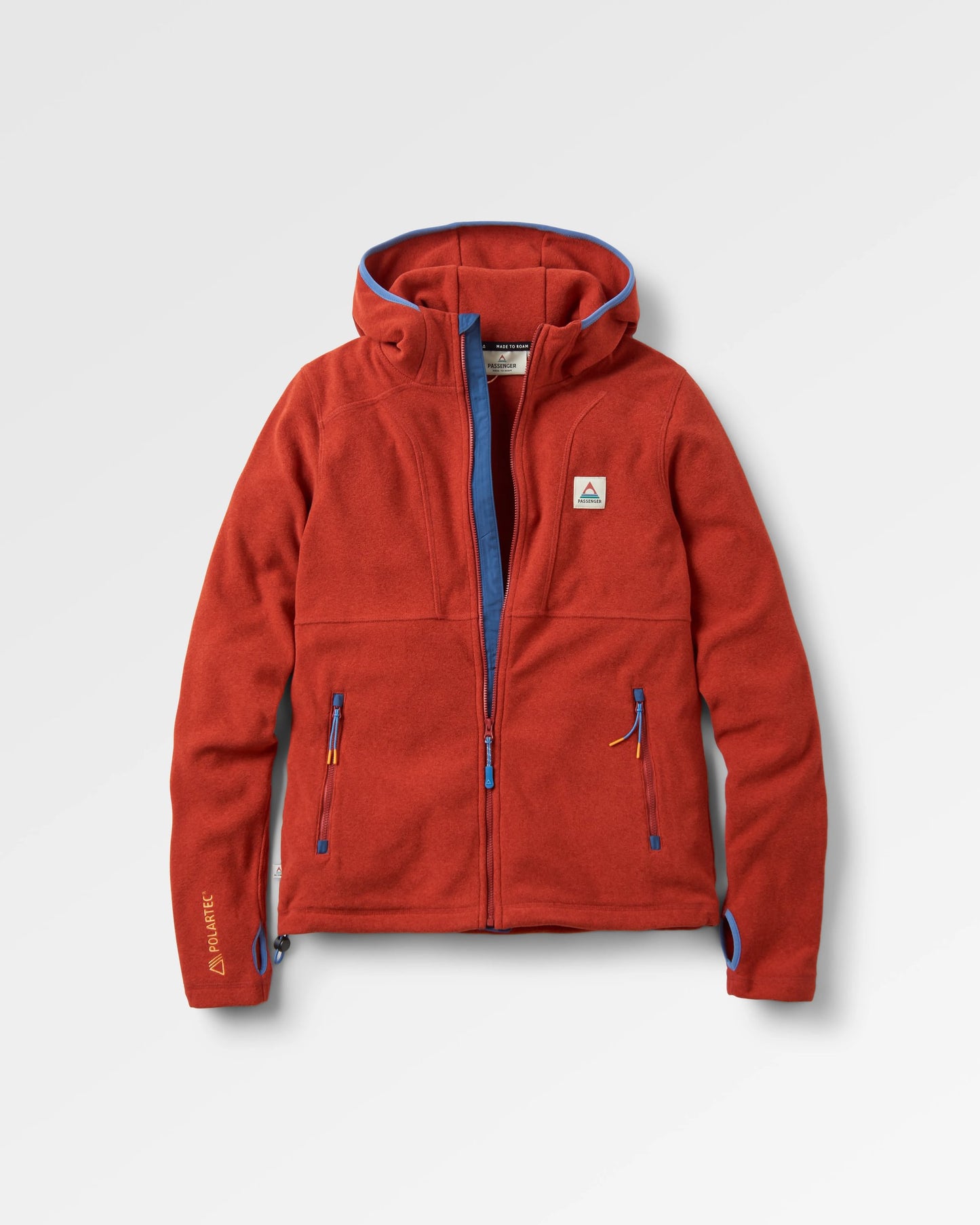 Crest Recycled Polartec® Fleece Hoodie - Red Ochre