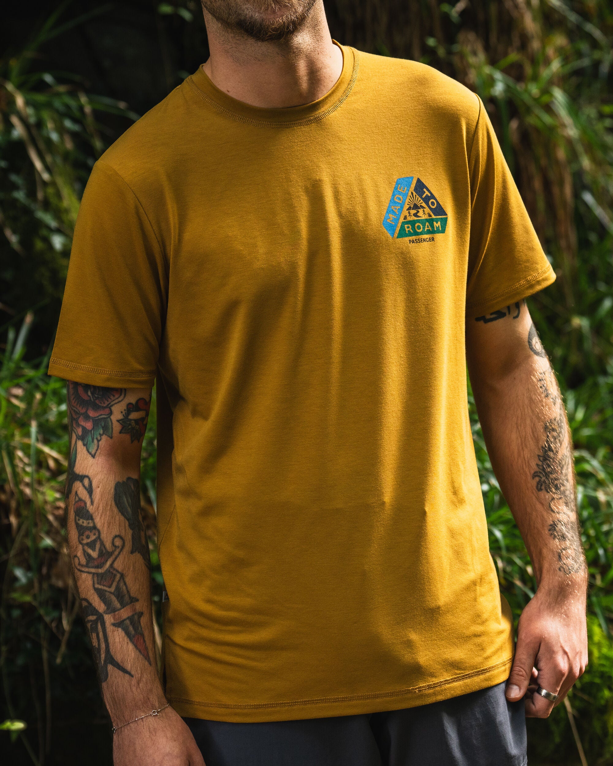 Trail Active Recycled T-shirt - Dusty Ochre - Lifestyle