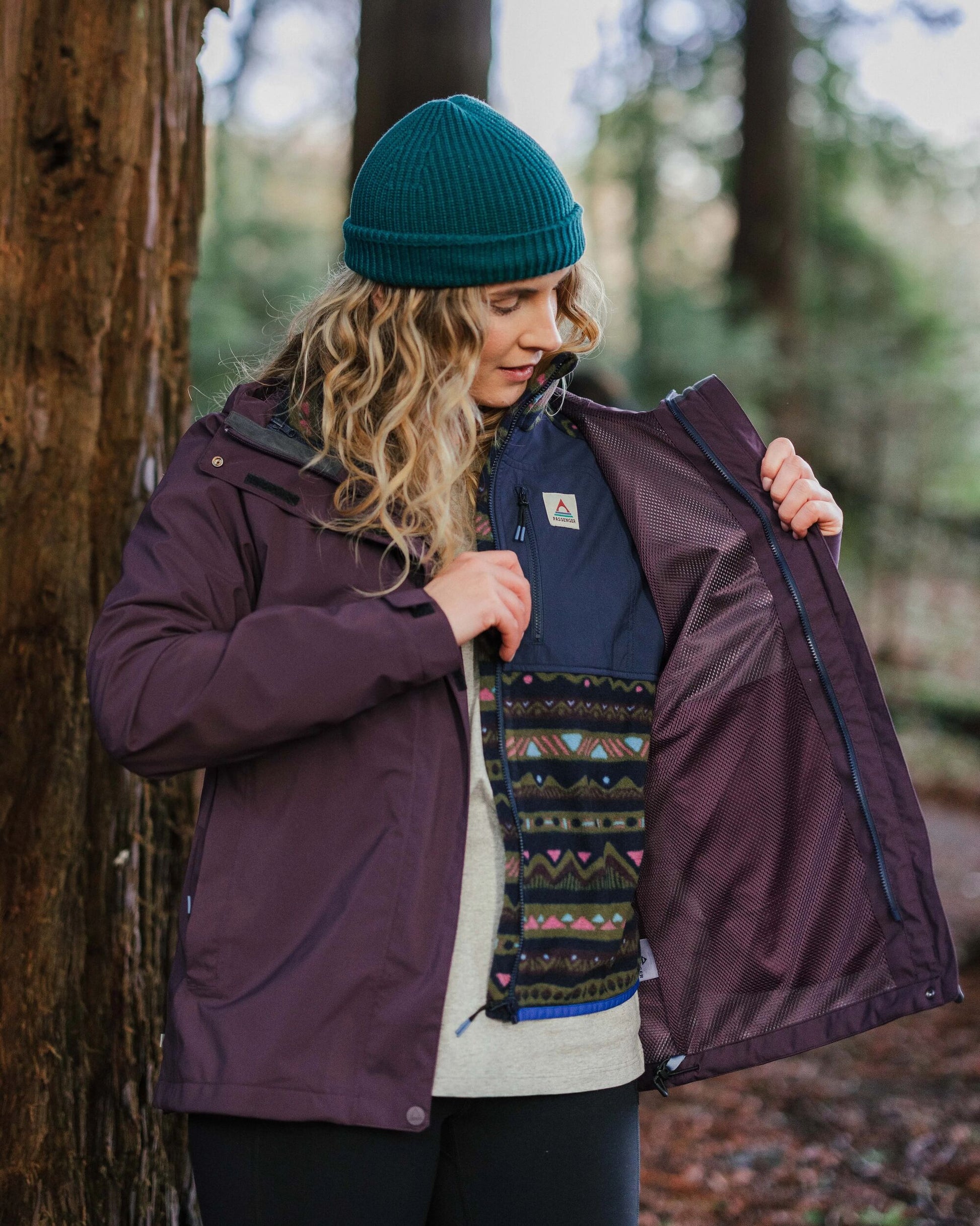 Breckenridge Recycled Waterproof 3 In 1 Jacket - Deep Plum