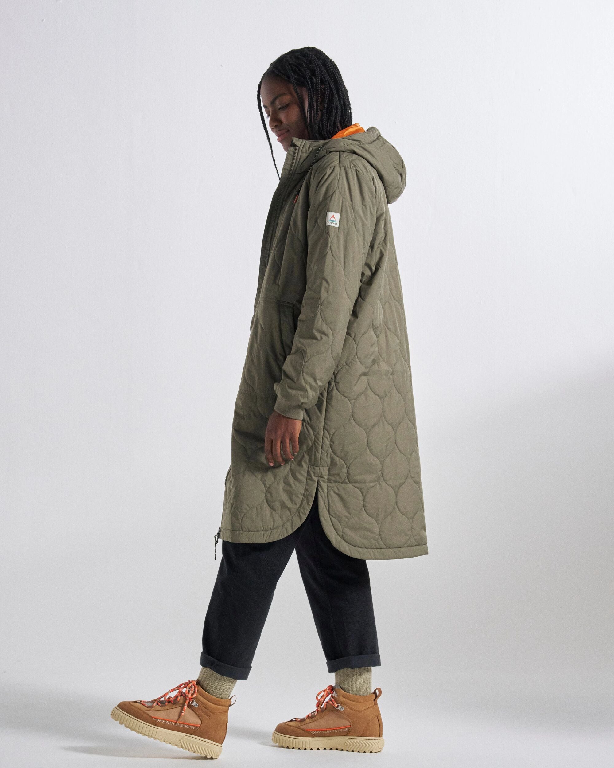 Flora Long Insulated Parka Dusty Olive – Passenger