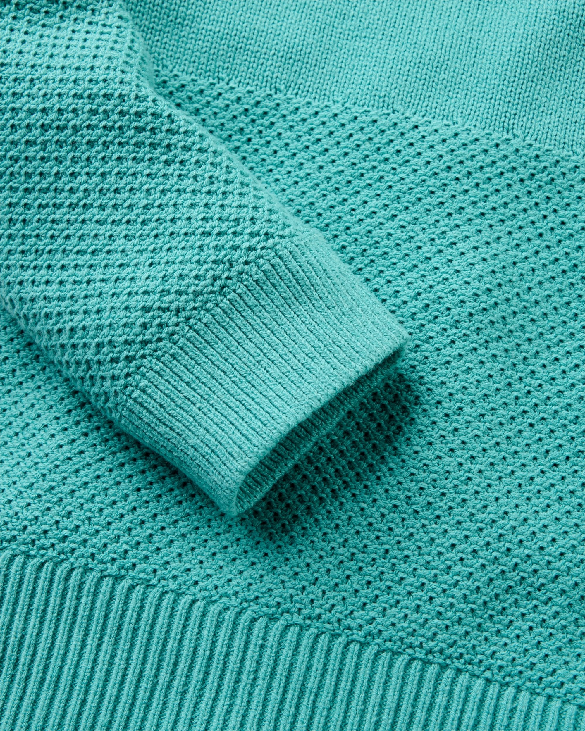 Cove Knitted Jumper - Pacific Green - Flatlay