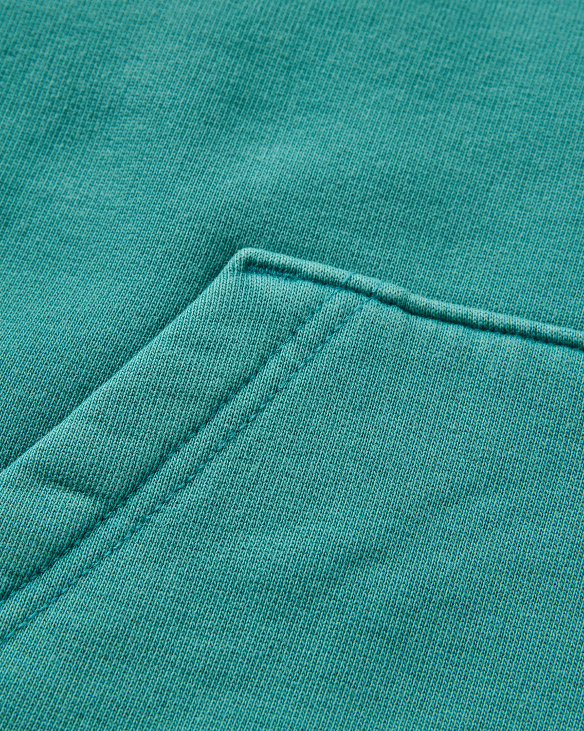 Downtime Heavyweight Hoodie - Pacific Green - Flatlay