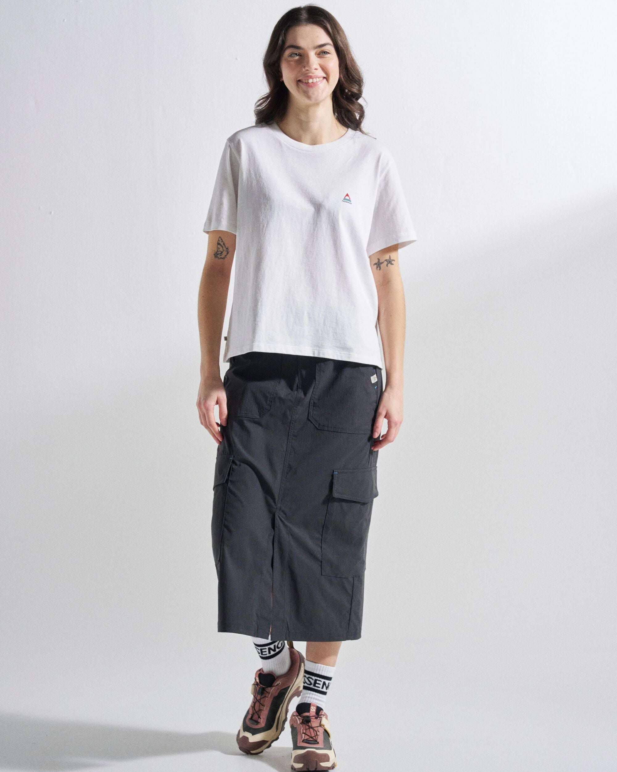 Avian Cargo Ripstop Skirt - Faded Black - Studio Model