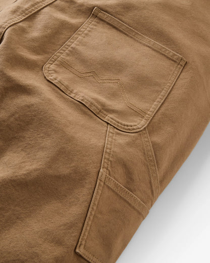 Vantage Cotton Canvas Dungaree - Caramel - Flatlay