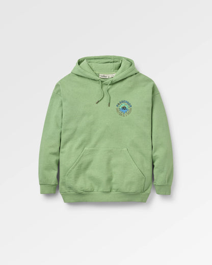 Dune Hoodie - Stem Green Marl - Flatlay
