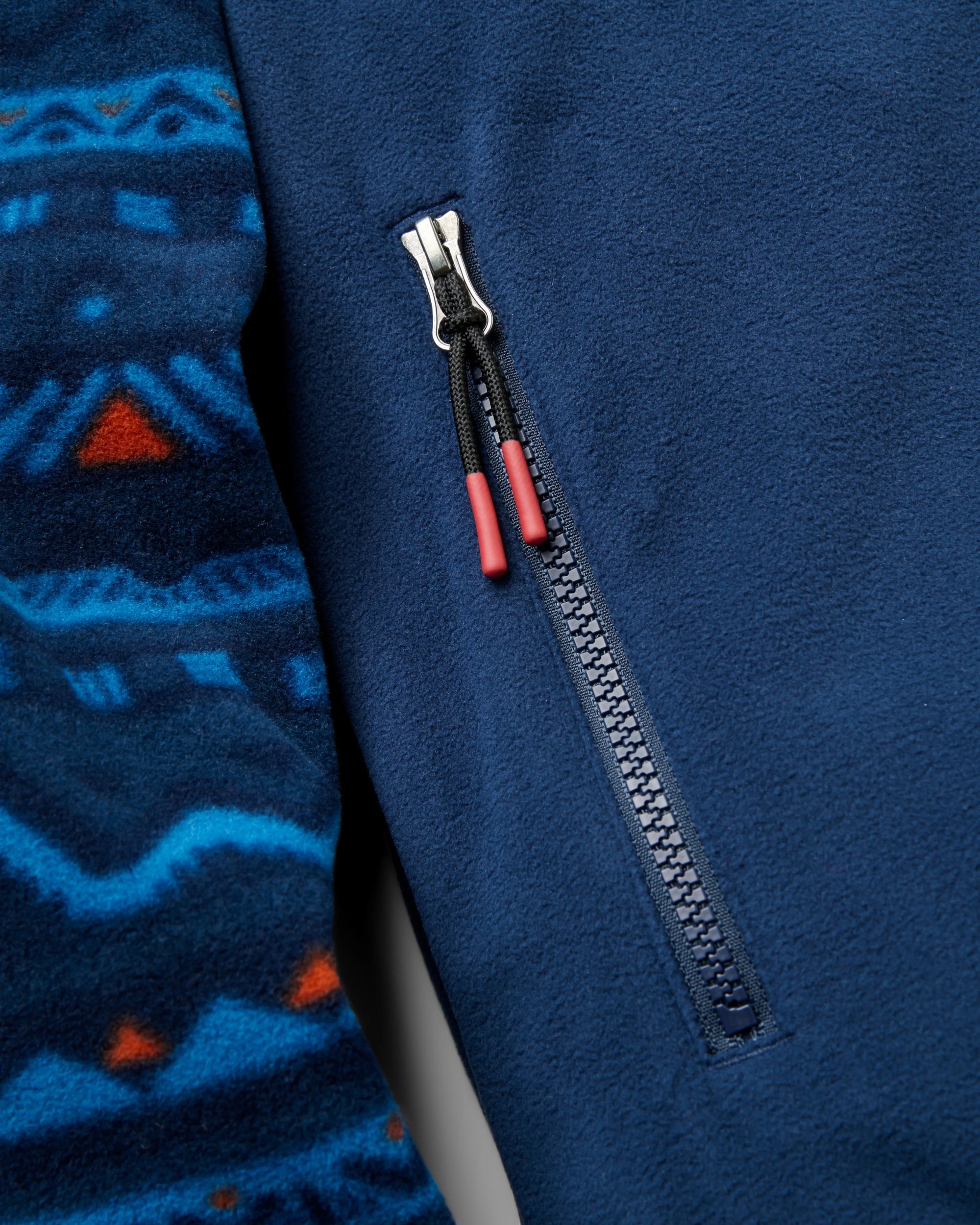 Set Off Polartec® 1/4 Zip Fleece - Mountain Geo Rich Navy - Flatlay