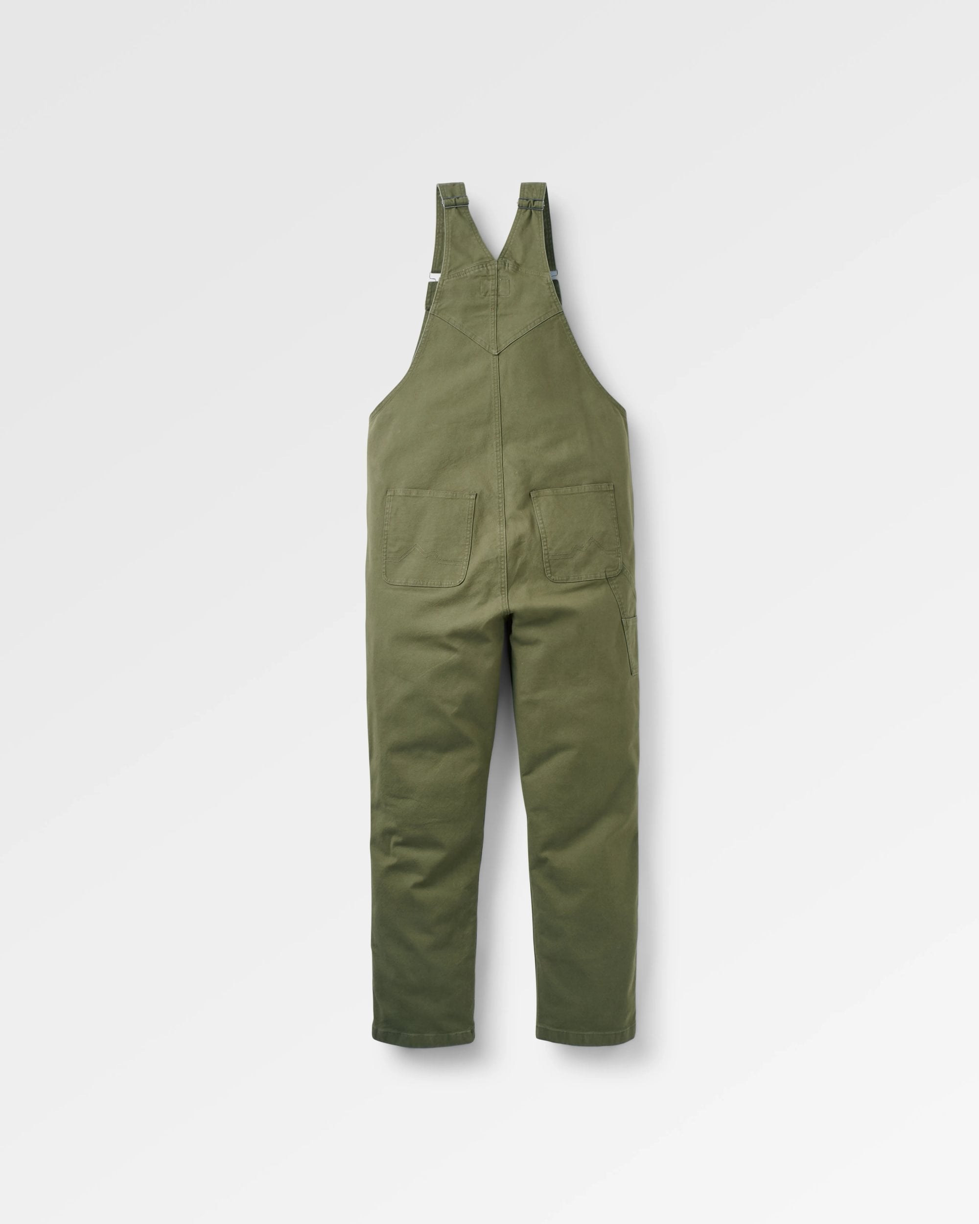 Vantage Organic Cotton Dungaree - Khaki - Flatlay