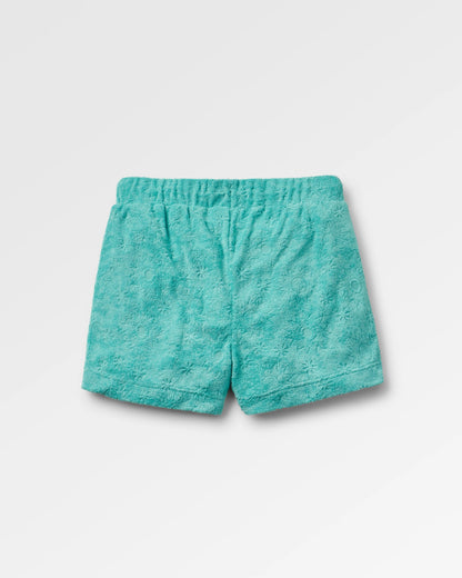 Vibes Textured Short - Aqua - Flatlay