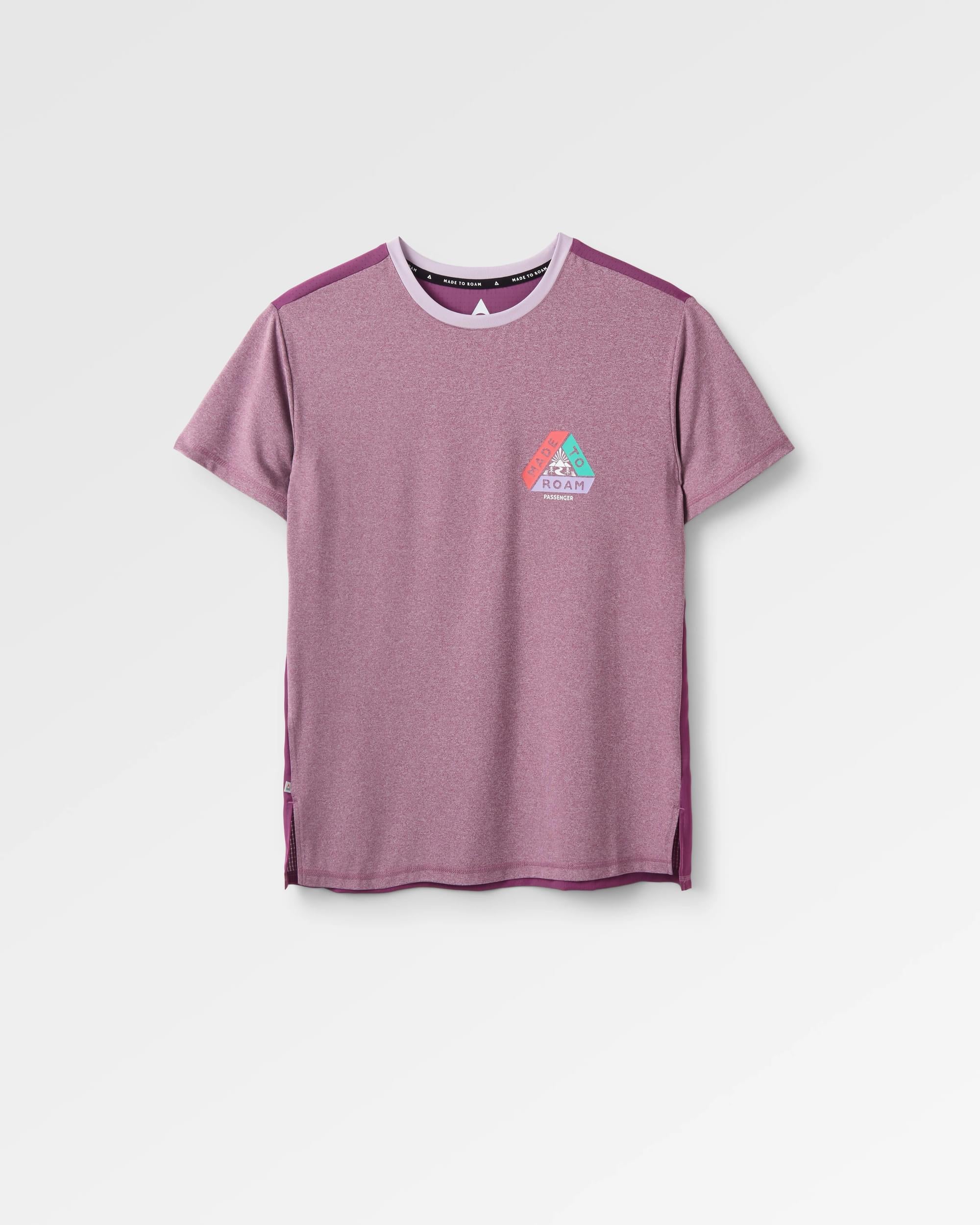 Aurora Active T-Shirt - Berry Marl - Flatlay
