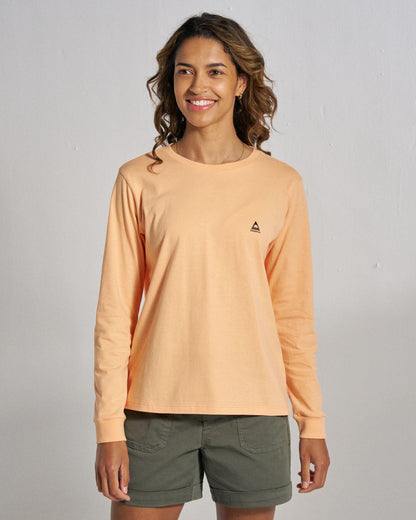 Classic LS T-Shirt - Orange Peach - Studio Model