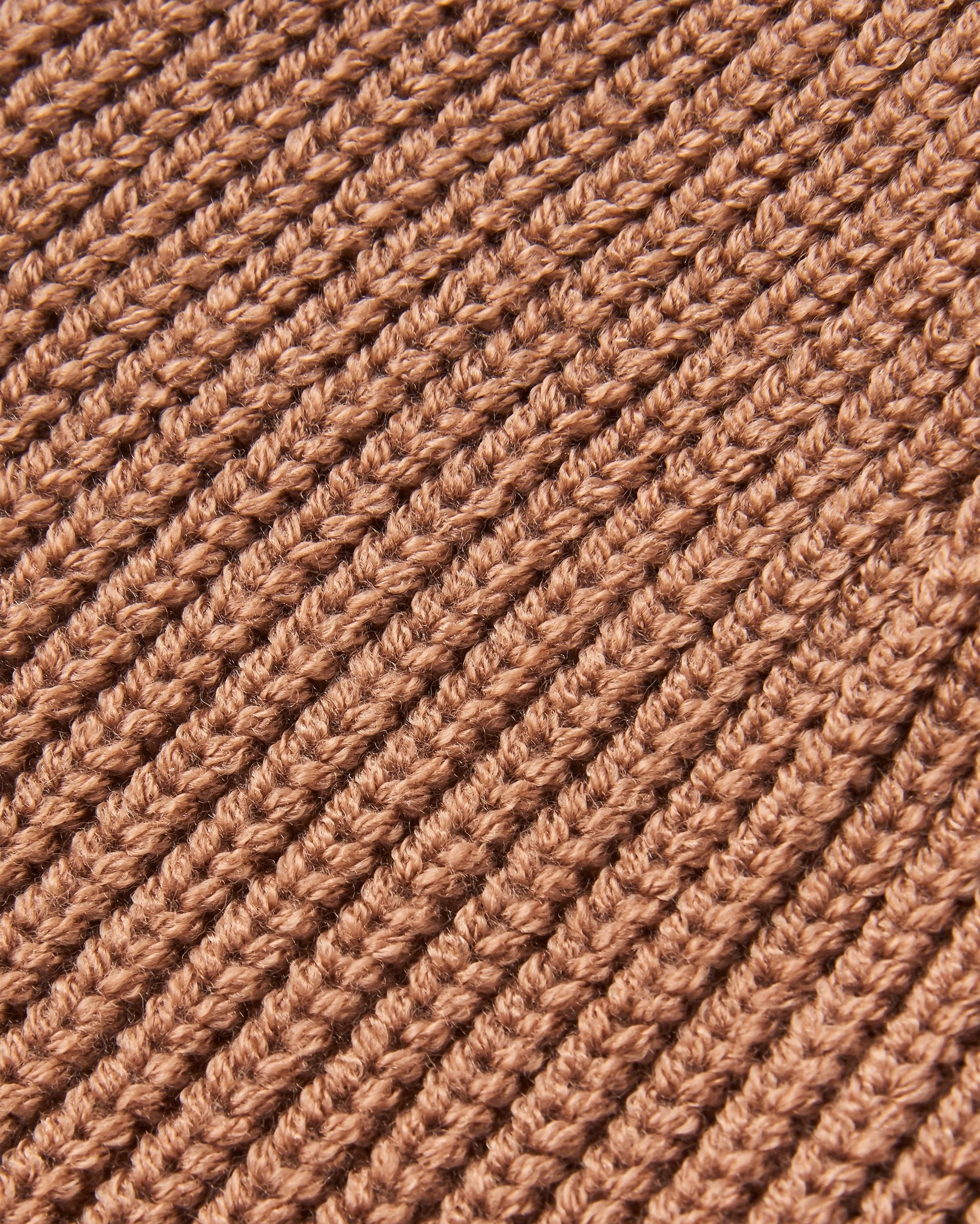 Compass Recycled Beanie - Toffee - Flatlay