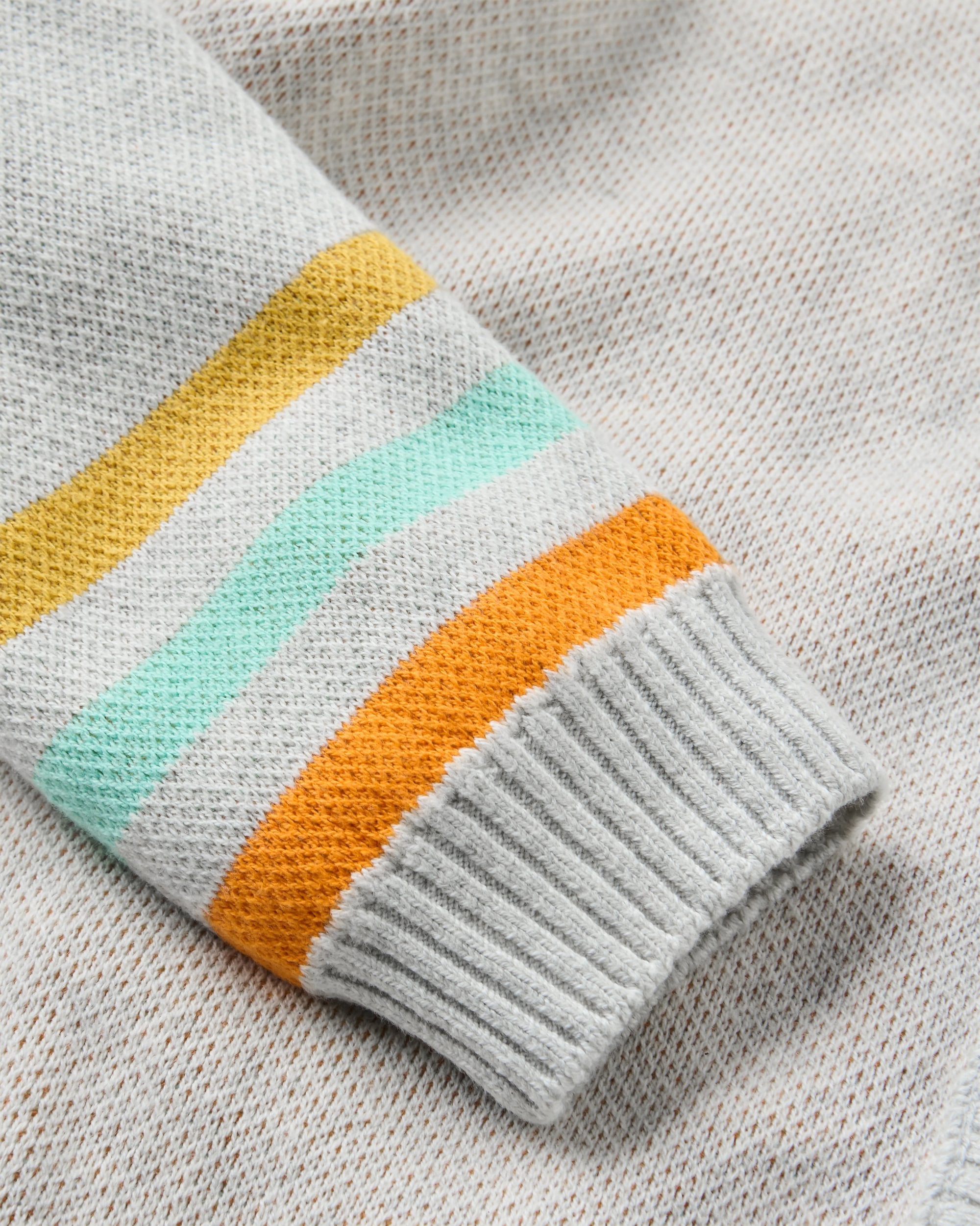 Dawner Knitted Cardigan - Light Grey Marl - Flatlay