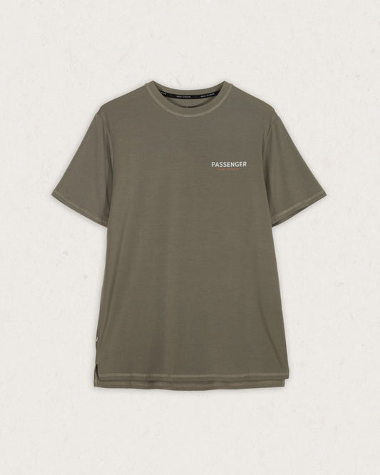 Calling Active Recycled T-Shirt - Dusty Olive