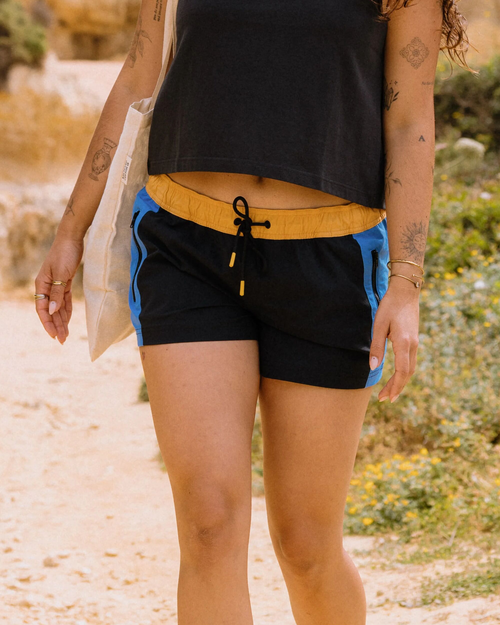 Way Out Netplus® All Purpose Short - Black/Marine Blue - Lifestyle