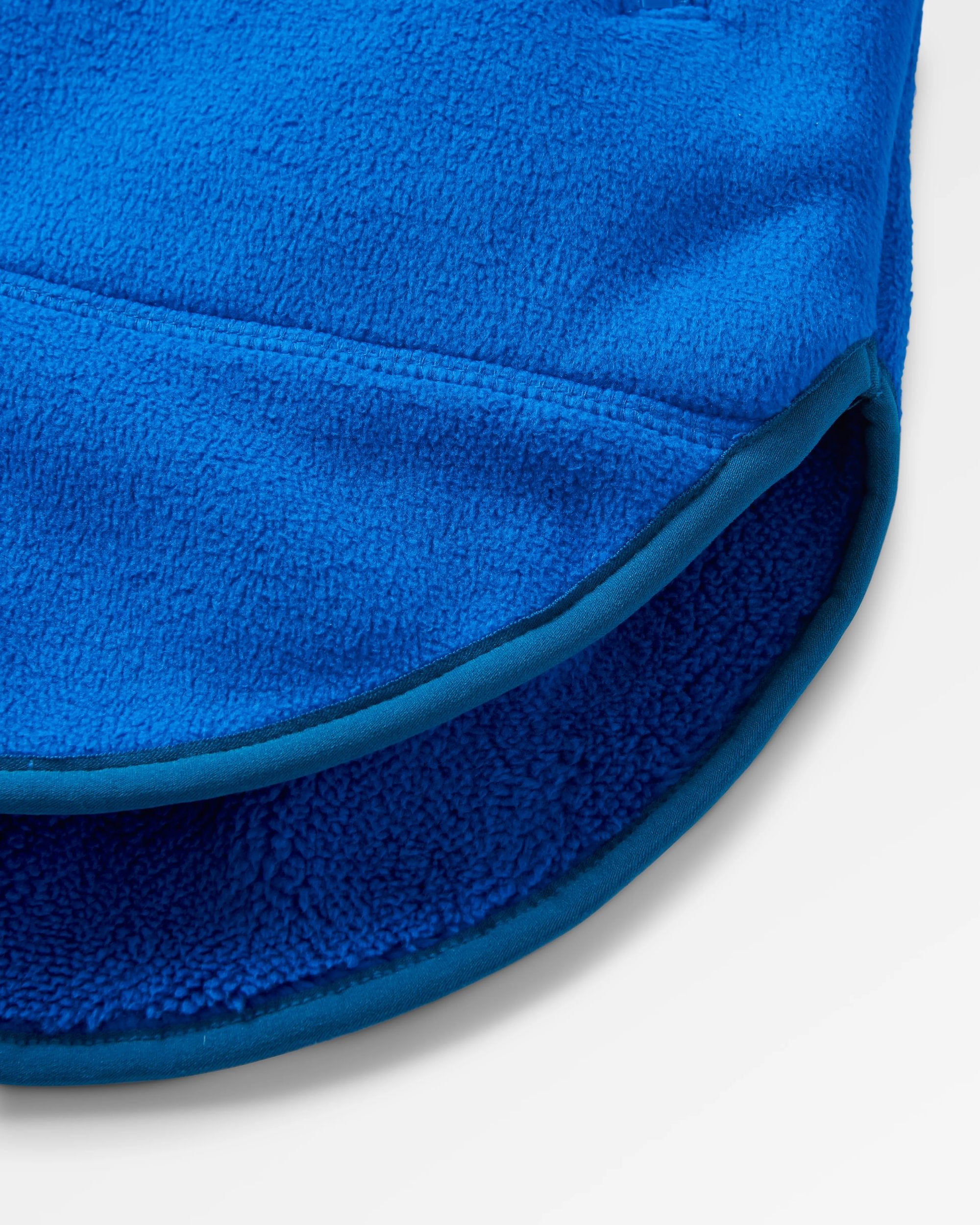 Folksy Recycled Sherpa Fleece - Azure Blue - Flatlay