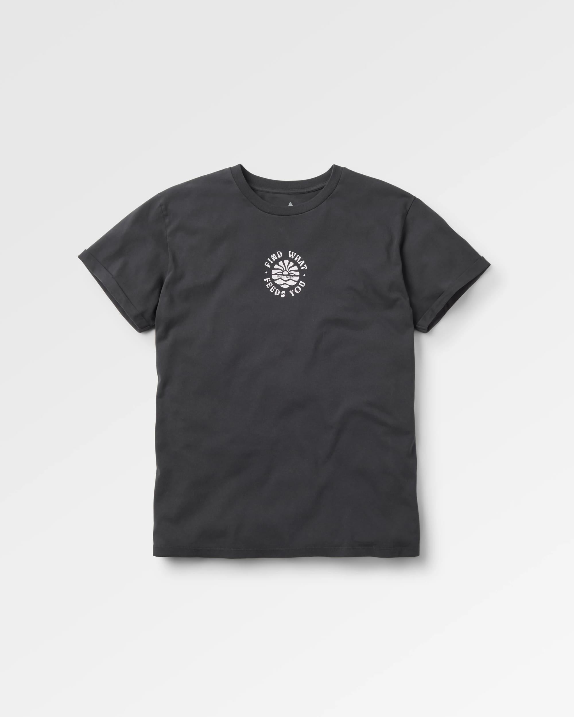 Discovery Rolled Sleeve T-Shirt - Black - Flatlay