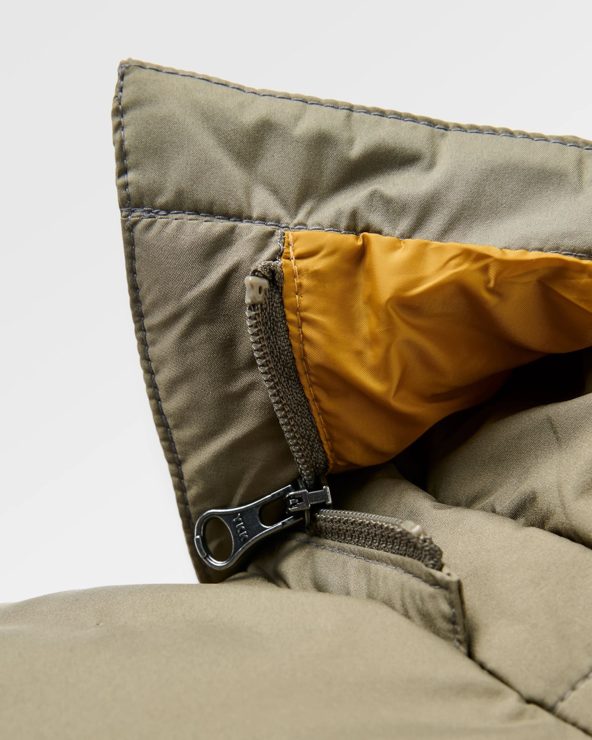 Flora Sherpa Lined Gilet - Dusty Olive - Flatlay