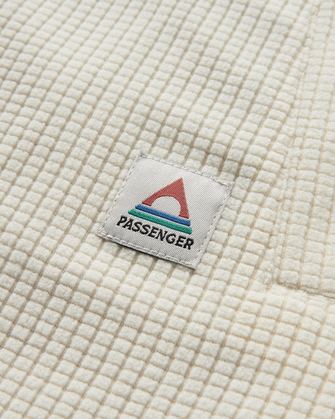 Iguazu Grid Polar Fleece Shirt - Birch - Flatlay