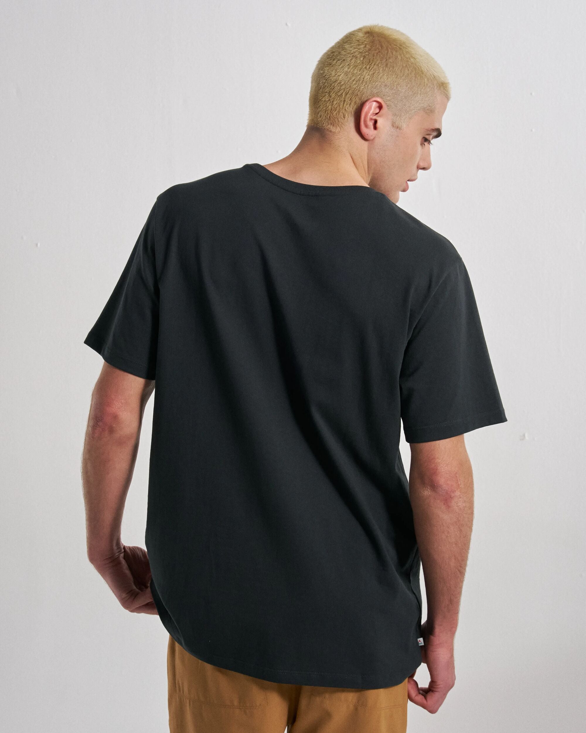 Classic Logo Organic Cotton T-Shirt - Black - Studio Model