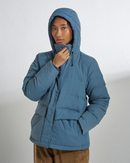 Nook Insulated Jacket - Stormy Blue - Studio Model