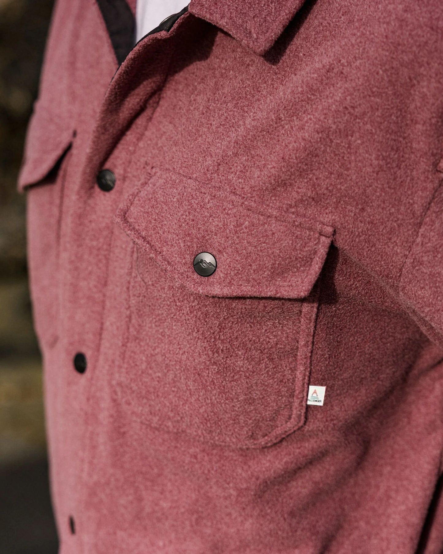 Maple Recycled Polar Fleece Shirt - Wine Marl