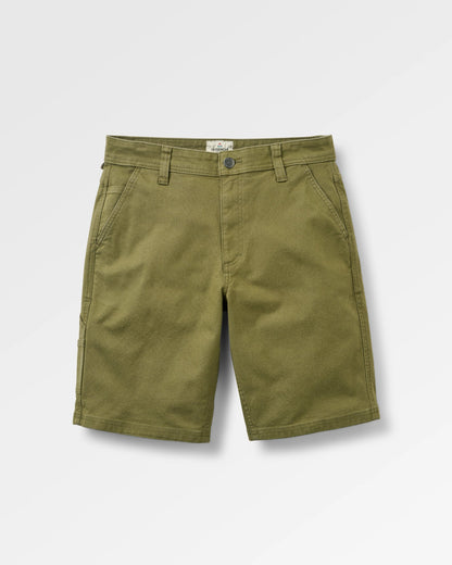 Vantage Cotton Canvas Short - Khaki - Flatlay