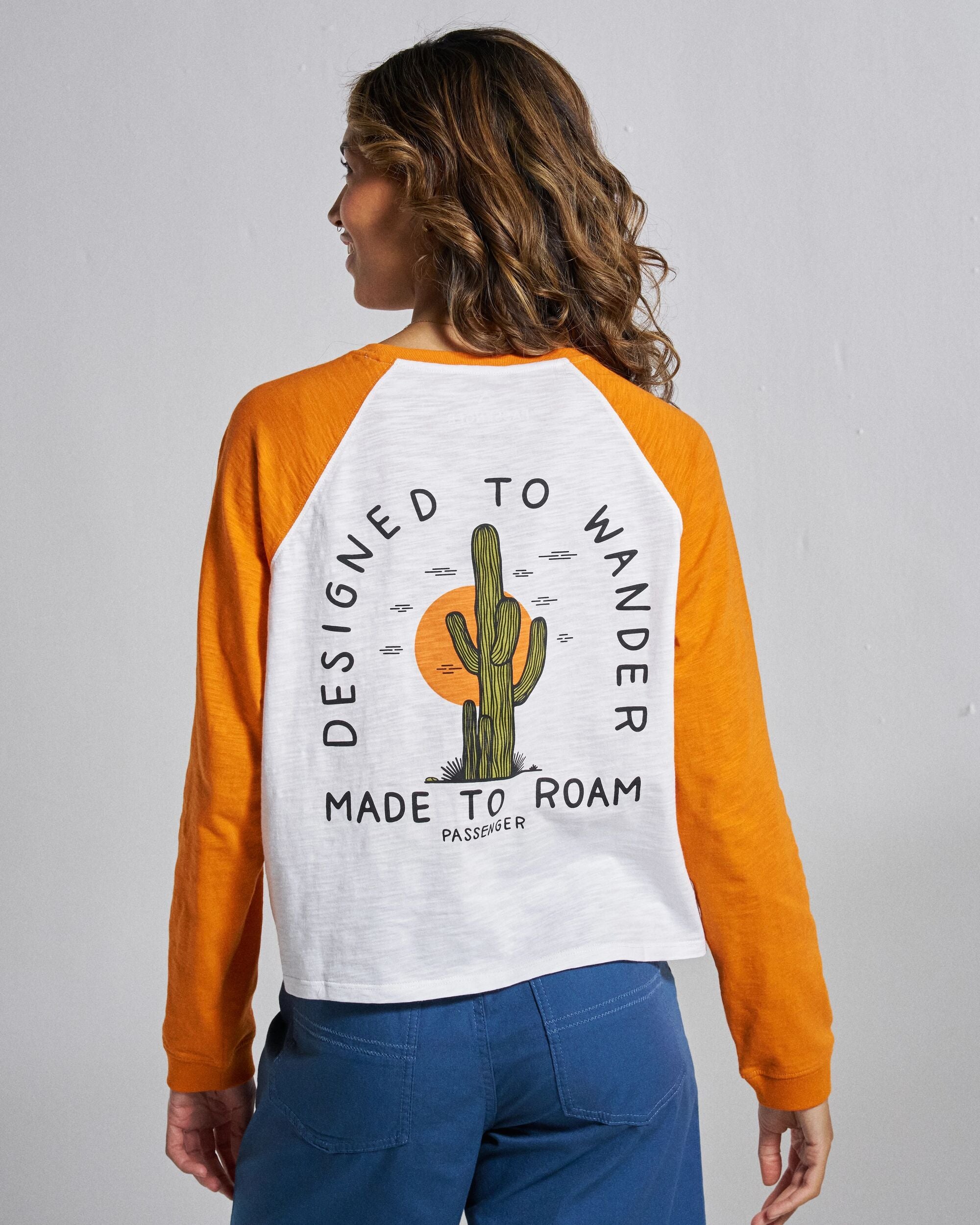 Explore LS Raglan T-Shirt - White - Studio Model