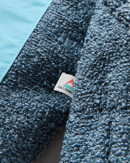 Warming Full Zip Windproof Fleece - Stormy Blue/Retro Blue  - Flatlay