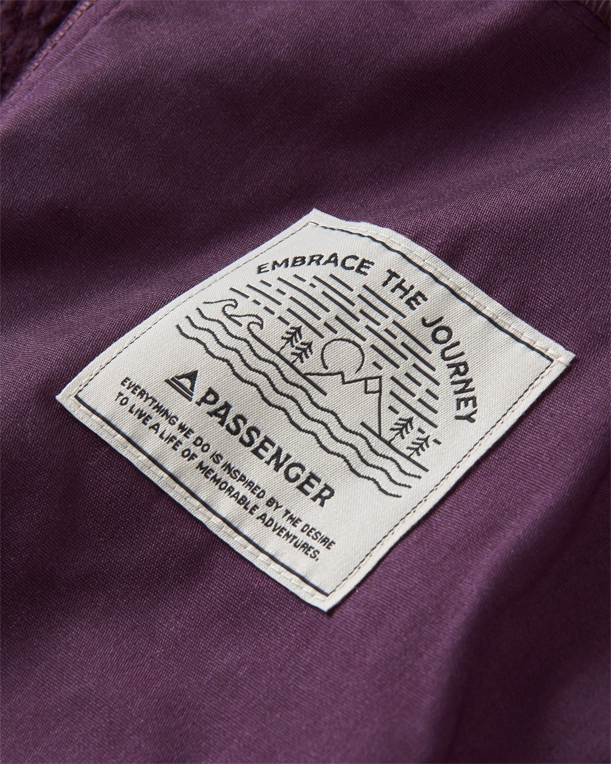 Rappel Recycled Sherpa Oversized Shirt - Deep Plum - Flatlay