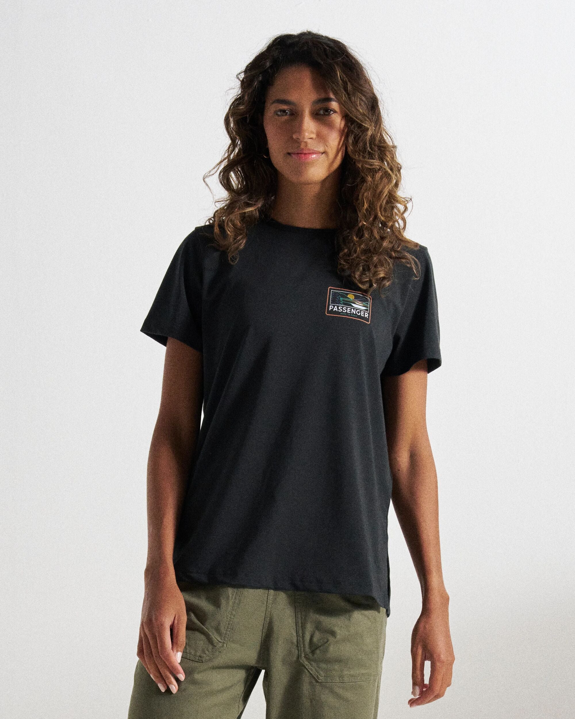 Roamer Women's Drirelease® Active T-Shirt - Black - Studio Model