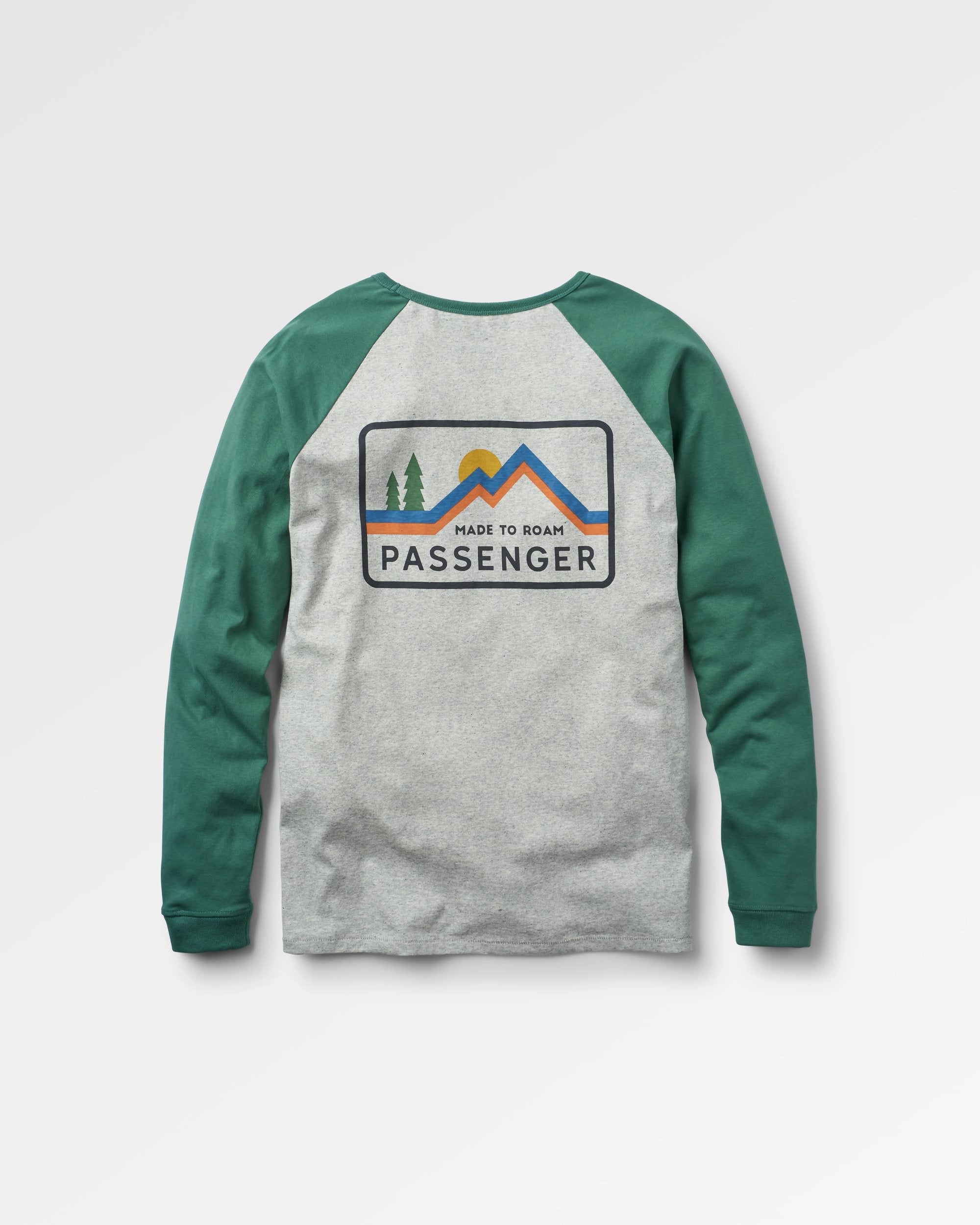 Made To Roam Recycled LS T-Shirt - Grey Marl - Flatlay