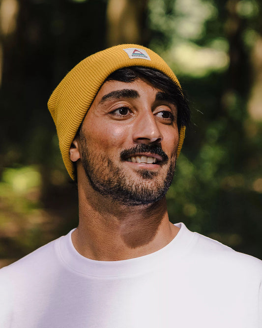 Male_Core Recycled Low-Top Beanie - Mustard Yellow
