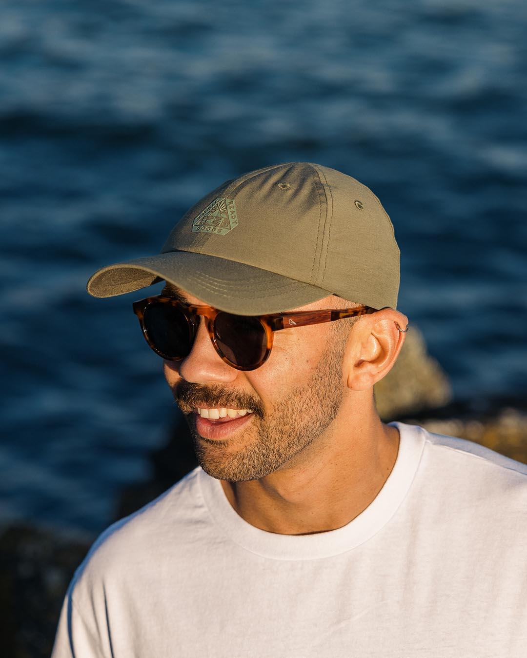 Active Recycled 6 Panel Cap - Dusty Olive - Lifestyle - Male