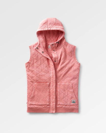 Clementine Recycled Quilted Vest - Shell Pink