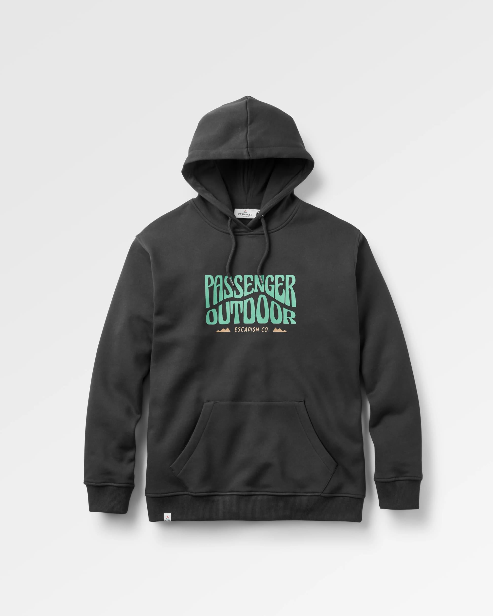 Yuca Organic Cotton Hoodie - Black - Flatlay