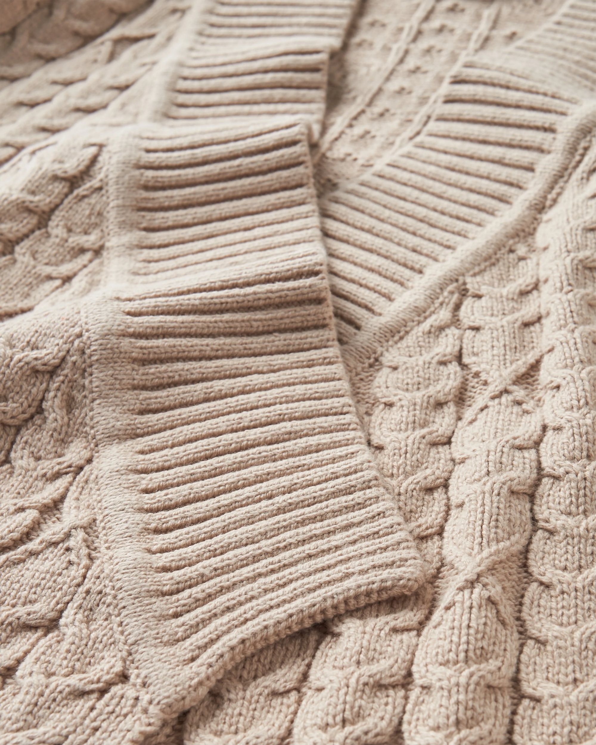 Homely Knitted Cardigan - Simply Taupe - Flatlay