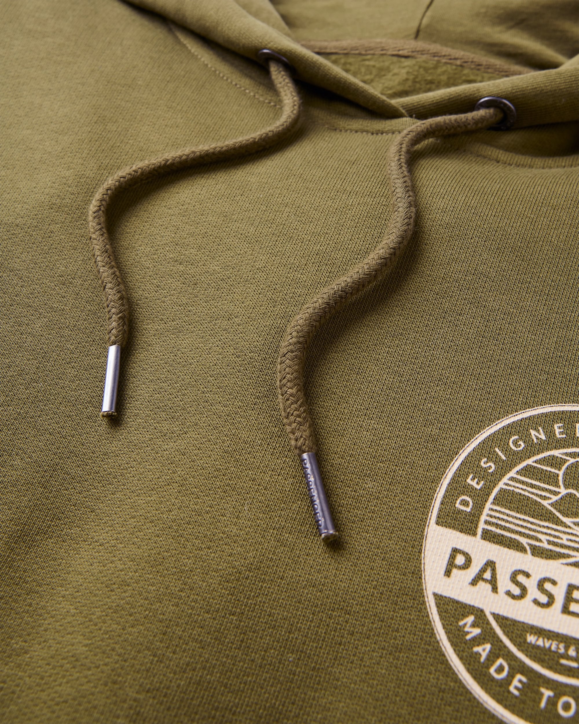 Odyssey Organic Cotton Hoodie - Dark Olive - Flatlay