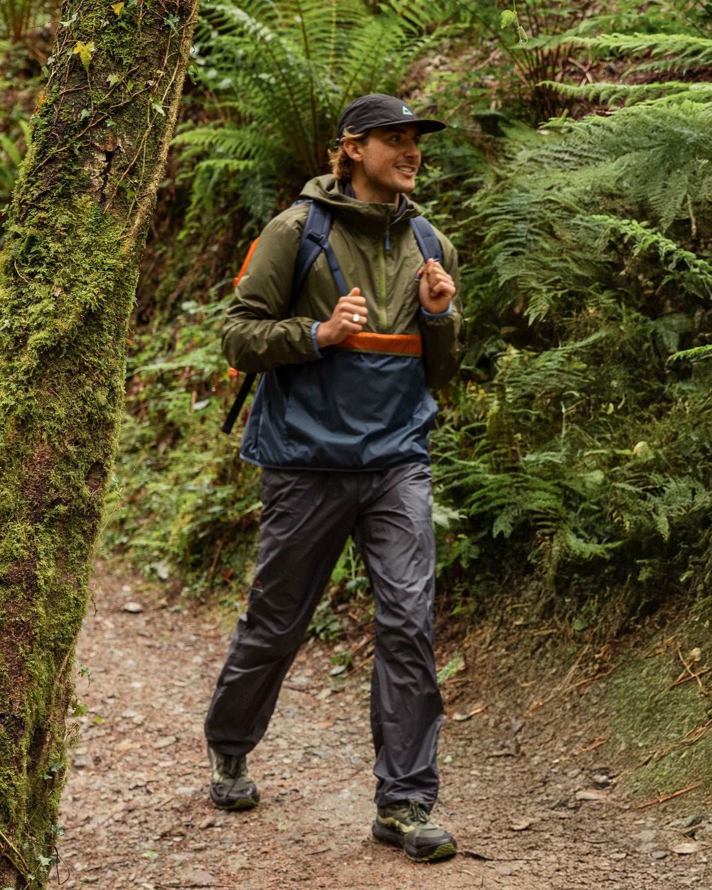 Gusto Recycled Windshell Trouser - Charcoal - Lifestyle