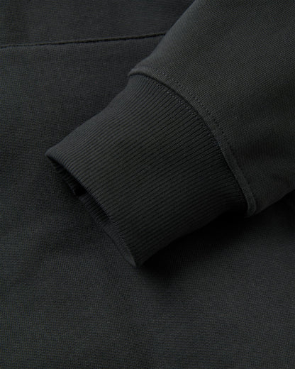 Slow Escape Recycled Cotton Hoodie - Black - Flatlay