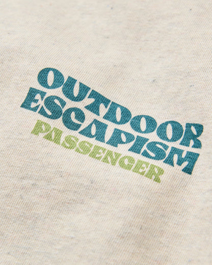 Patch Recycled Cotton Sweatshirt - Milky Marl - Flatlay