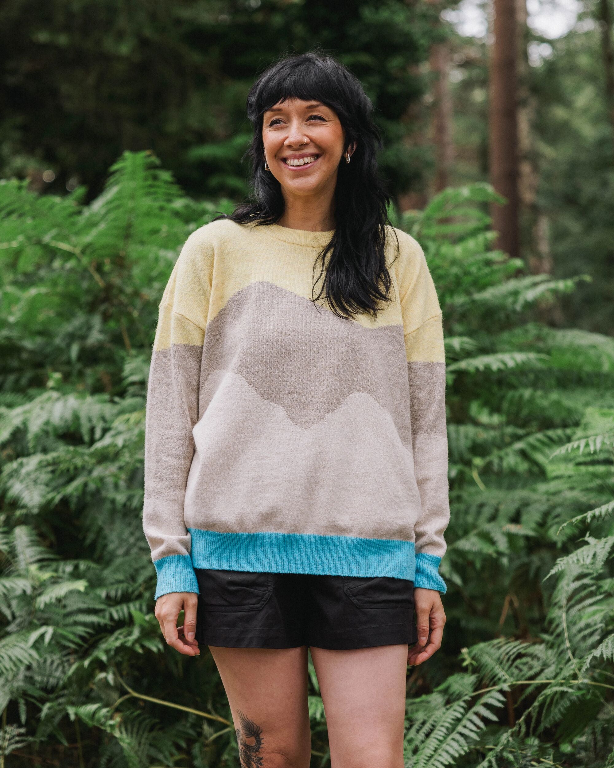 Scenic 'Light' Knitted Jumper - Scenic Yellow - Lifestyle