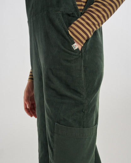 Refuel Cotton Cord Dungarees - Fir Tree - Studio Model