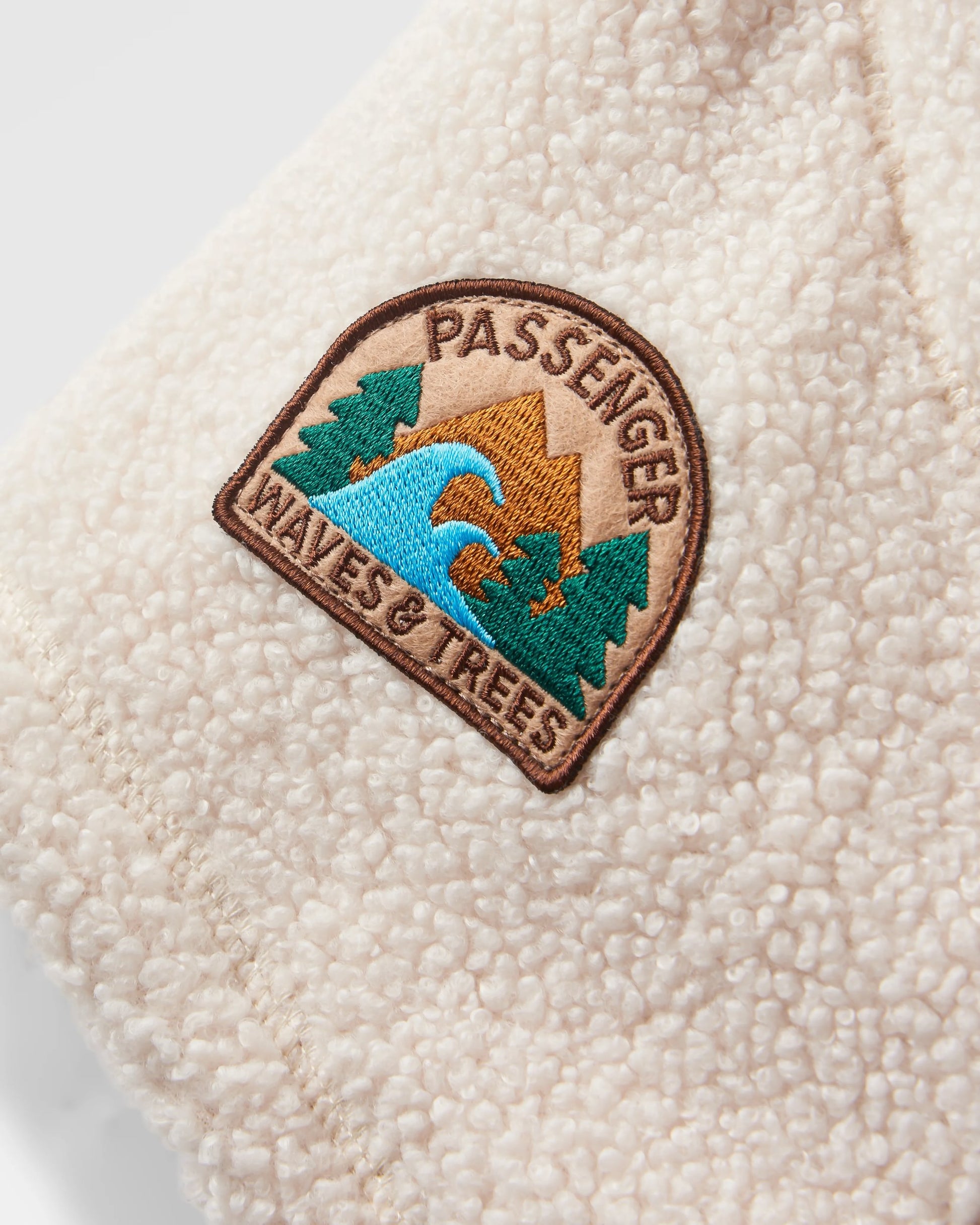 Snowdrift Recycled Polar Fleece Hood - Birch - Flatlay